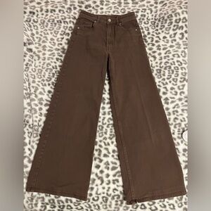 H&M DIVIDED Women’s Brown Wide Leg Straight Jeans